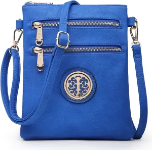 Dasein Women Small Crossbody Bag Lightweight Shoulder Purses Multi Zipper Pockets Phone Purse Handbag
