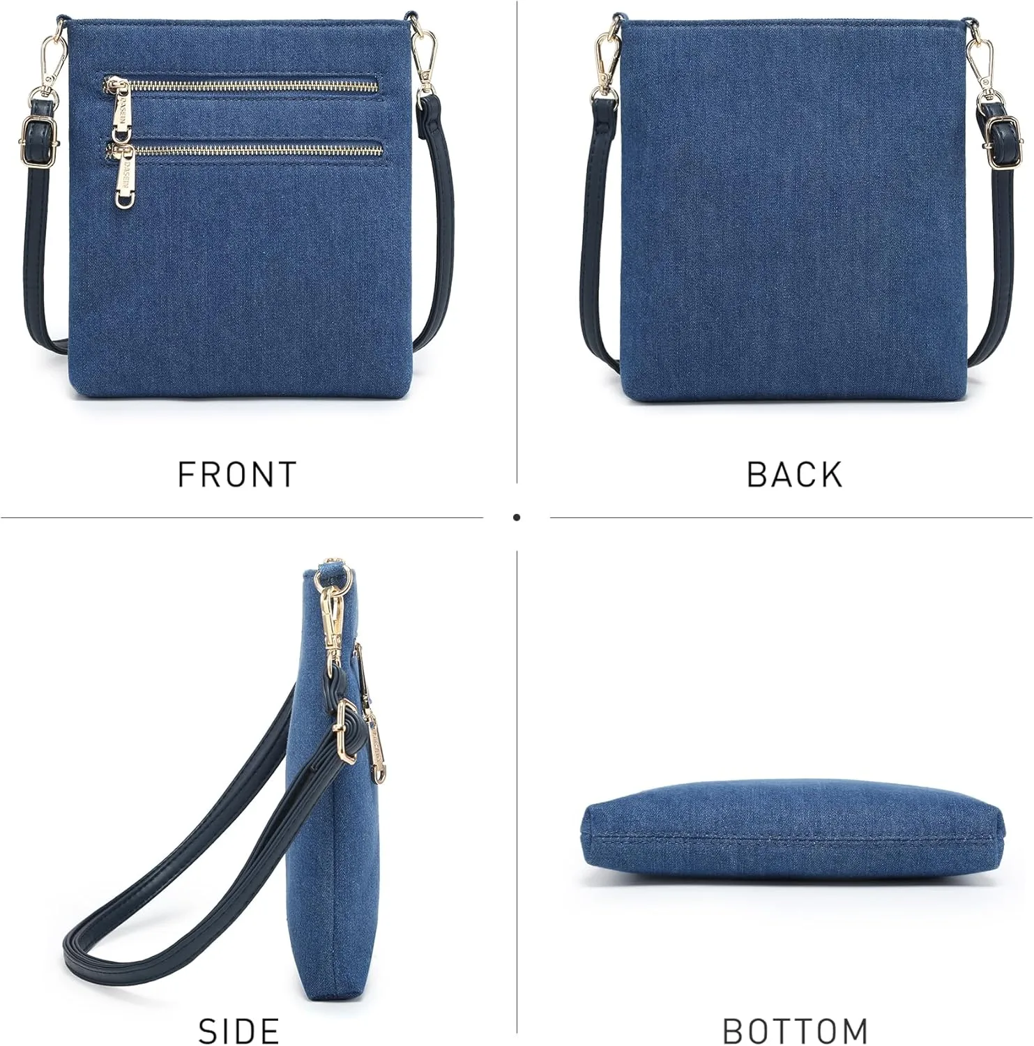 Dasein Women Small Crossbody Bag Lightweight Shoulder Purses Multi Zipper Pockets Phone Purse Handbag