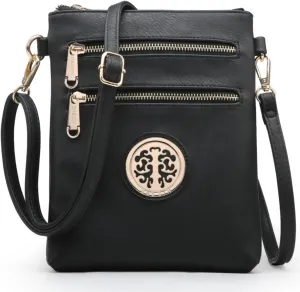 Dasein Women Small Crossbody Bag Lightweight Shoulder Purses Multi Zipper Pockets Phone Purse Handbag