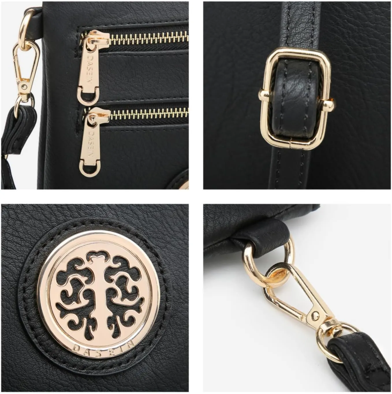 Dasein Women Small Crossbody Bag Lightweight Shoulder Purses Multi Zipper Pockets Phone Purse Handbag