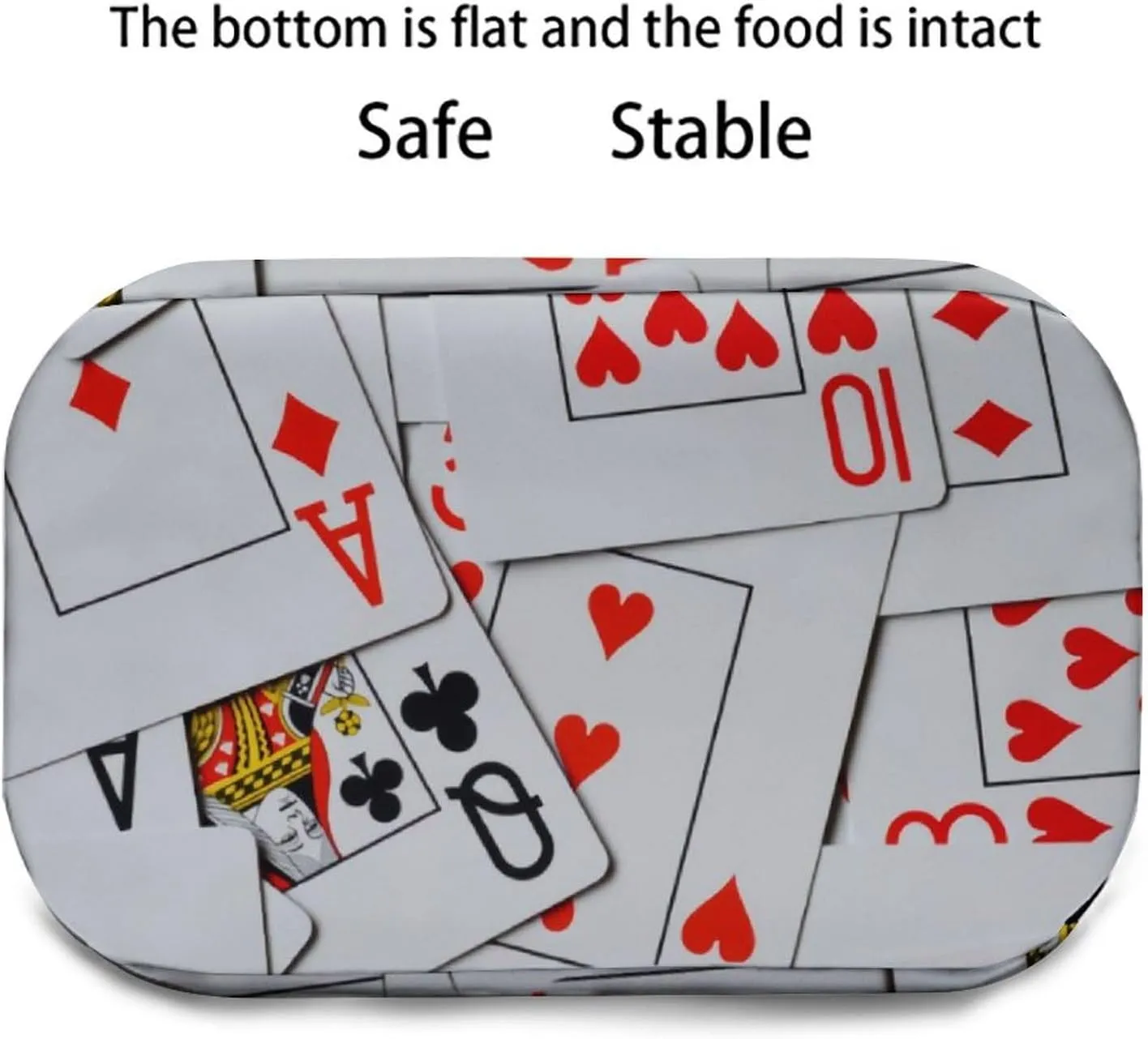 Deck Of Scattered Playing Cards Reusable Large Capacity Insulated Crossbody Lunch Bag