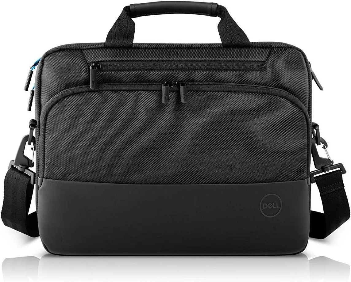 Dell Pro Briefcase 15 (PO1520C), Made with an Earth-Friendly Solution-Dyeing Process That generates 90% Less Wastewater, 62% Less CO2 Emissions, and uses 29% Less Energy Than Traditional processes