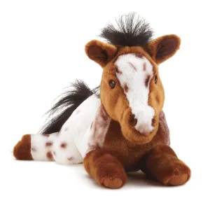 DEMDACO Laying Large Appaloosa Horse Spotted Children's Plush Stuffed Animal