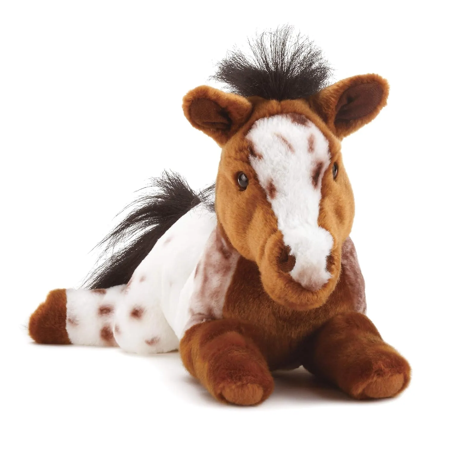 DEMDACO Laying Large Appaloosa Horse Spotted Children's Plush Stuffed Animal