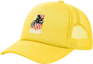 Dirt BKE Motocross American Flag Adjustable Mesh Baseball Cap Breathable Sports Outdoor Hat