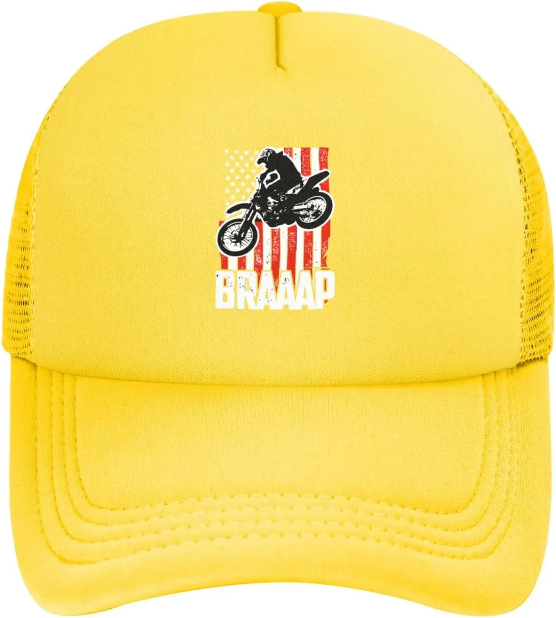 Dirt BKE Motocross American Flag Adjustable Mesh Baseball Cap Breathable Sports Outdoor Hat