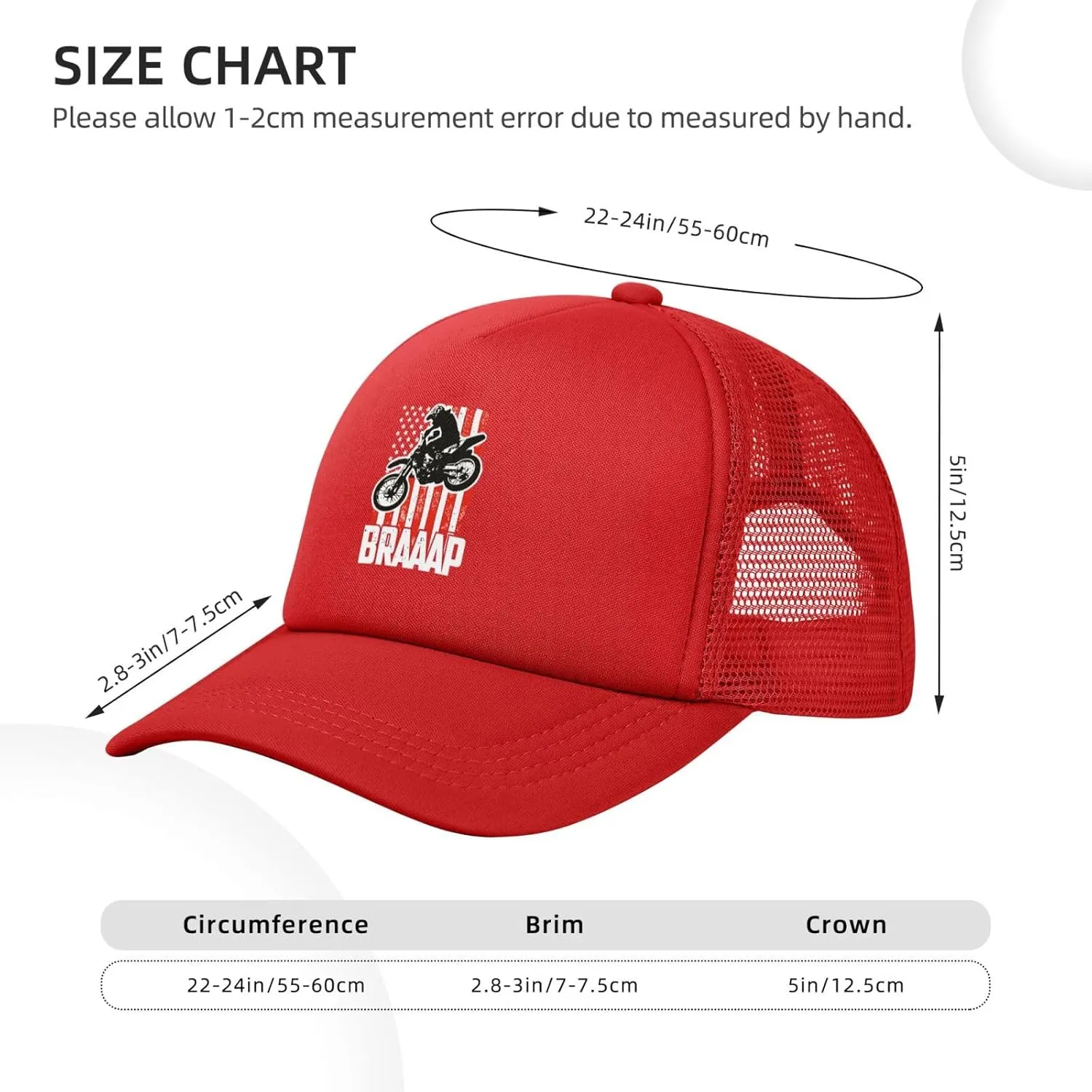 Dirt BKE Motocross American Flag Adjustable Mesh Baseball Cap Breathable Sports Outdoor Hat