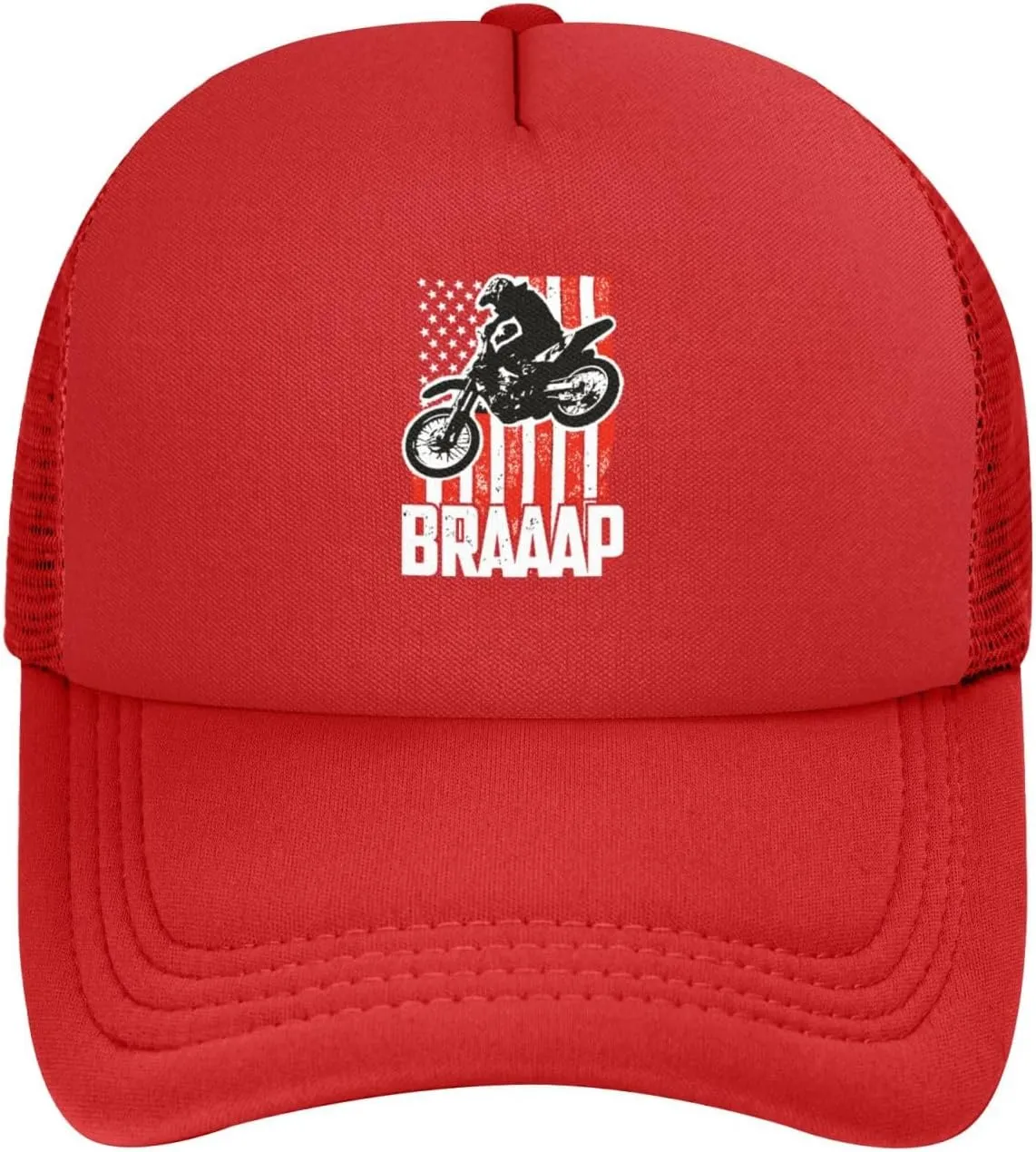 Dirt BKE Motocross American Flag Adjustable Mesh Baseball Cap Breathable Sports Outdoor Hat