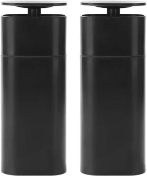 DOITOOL 2Pcs Push Down Empty Pump Dispenser Bottle, Push Down Liquid Pumping Empty Bottle Dispenser for Nail Polish and Makeup Remover, Black