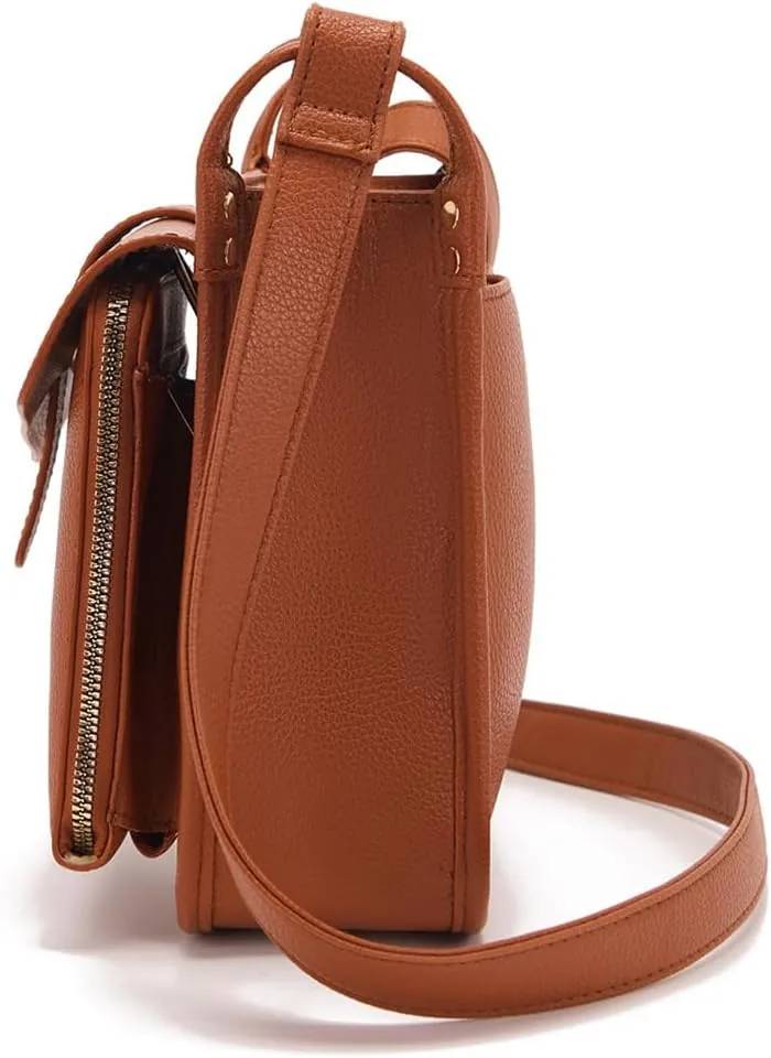 Dollver Crossbody Purse, Dollver Crossbody Leather Bag, Multi-Pocket Shoulder Bag with Adjustable Strap