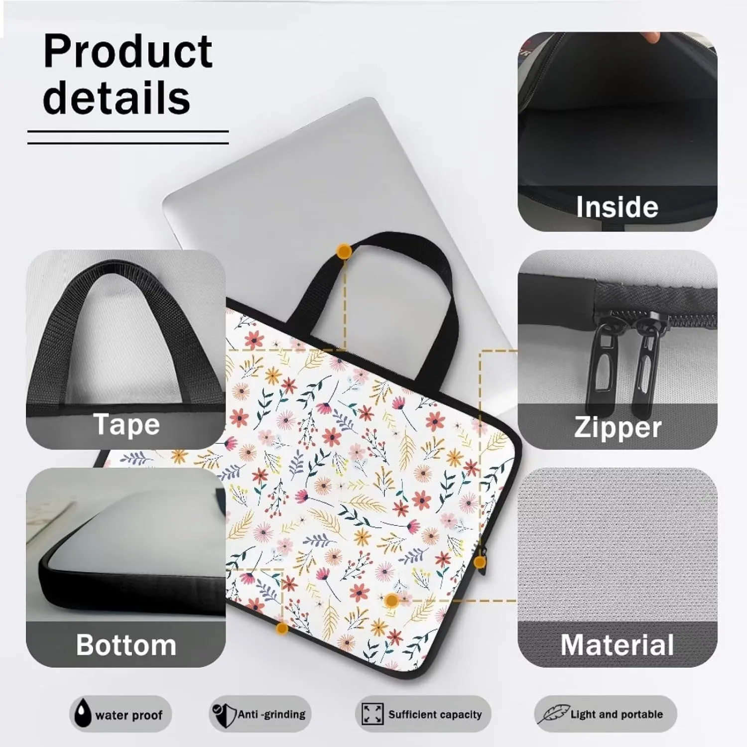 Dolyues Laptop Bag 10-17 Inch Business Briefcase for Women Men Gift Water Resistant Office Bag Laptop Case