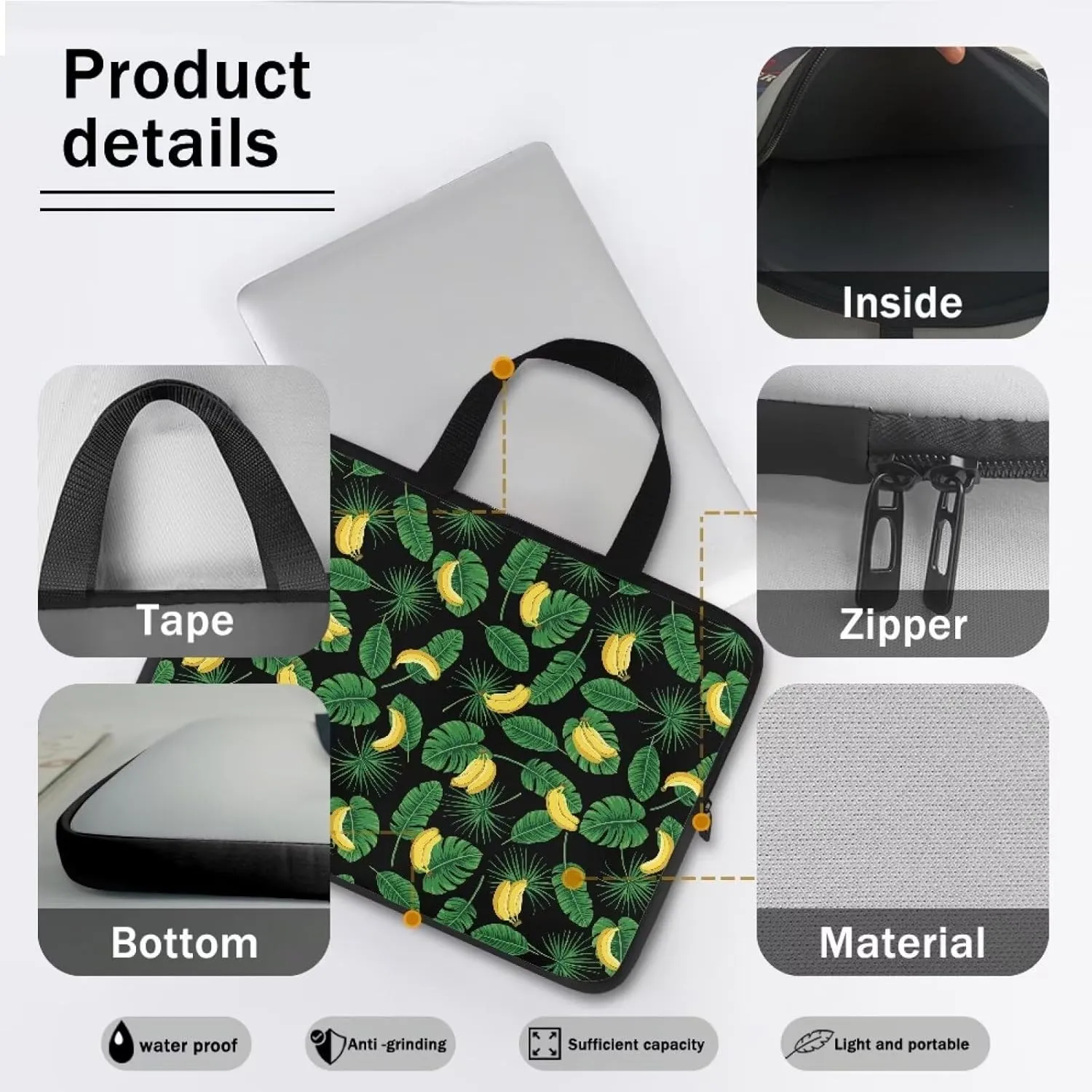 Dolyues Laptop Bag 10-17 Inch Business Briefcase for Women Men Gift Water Resistant Office Bag Laptop Case