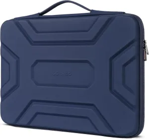 DOMISO 15.6 inch Laptop Sleeve Shoulder Bag Shockproof Computer Bag Waterproof EVA Protective Carrying Case for 16" MacBook Pro/Max M2 M1 2019-2023,15"-16" HP Dell Asus Laptop,Dell XPS 15,Dark Blue