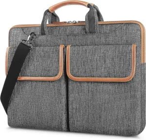 DOMISO 17 Inch Laptop Sleeve Laptop Shoulder Bag Compatible with 17.3" Dell XPS/HP Pavilion/LG Gram 17 /IdeaPad 320 / HP Omen,Dark Grey