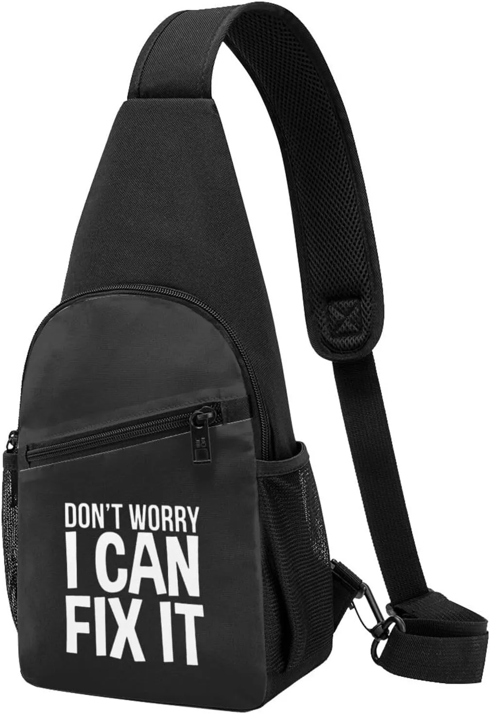Don'T Worry I Can Fix It Unisex Chest Bag Lightweight Crossbody Shoulder Bag Travel Pocket Black