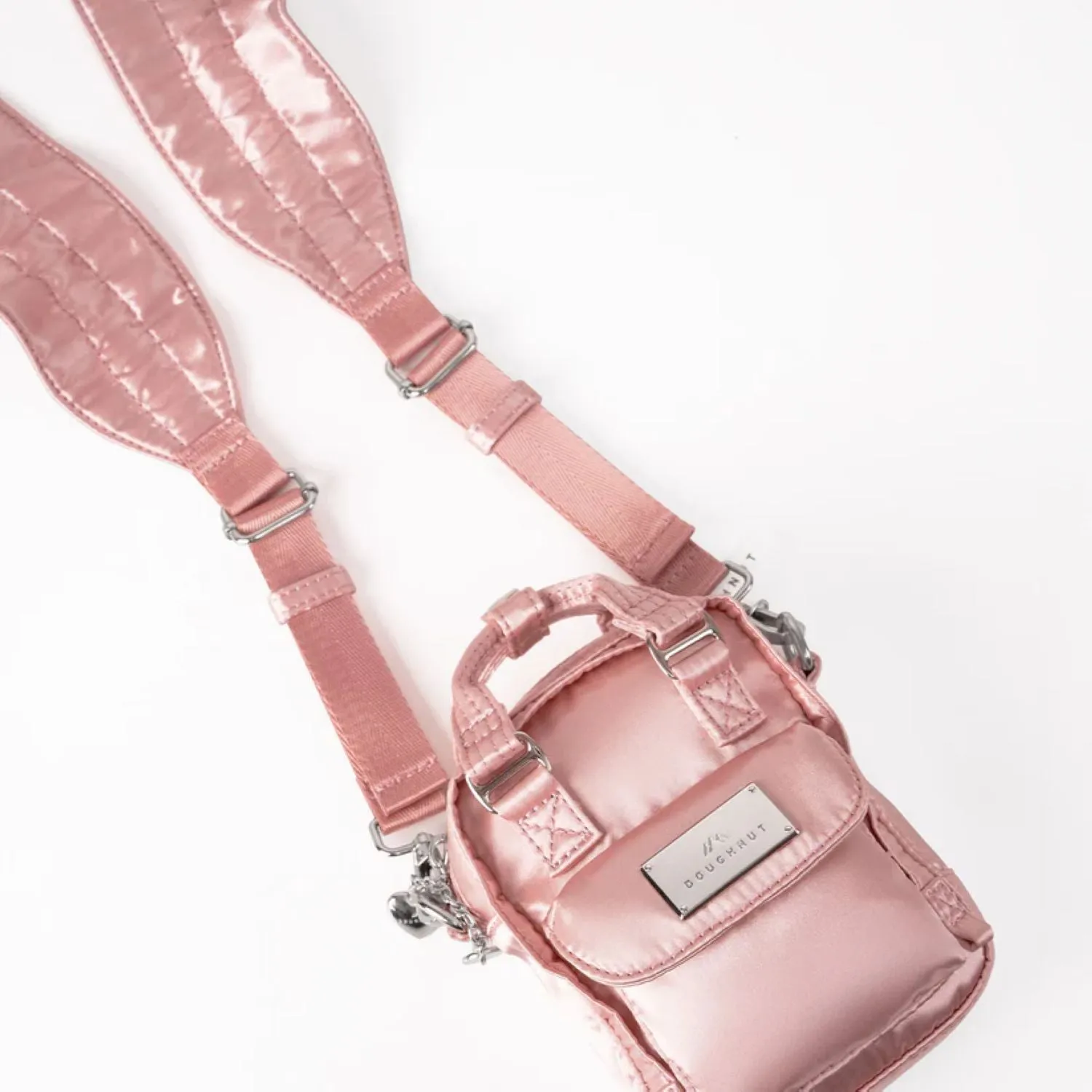 Doughnut Macaroon Tiny Girlitude Series Crossbody Bag - Rose