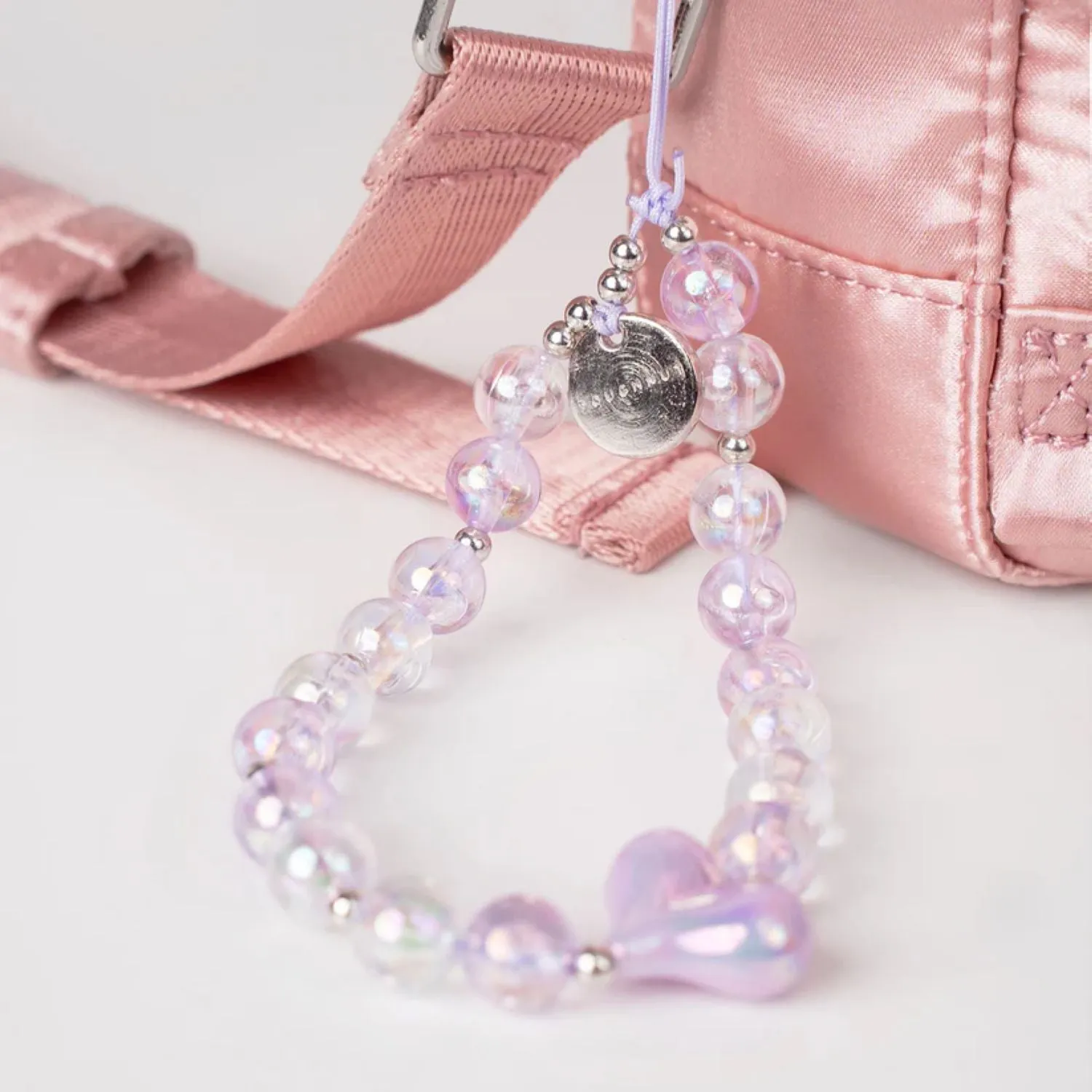 Doughnut Macaroon Tiny Girlitude Series Crossbody Bag - Rose