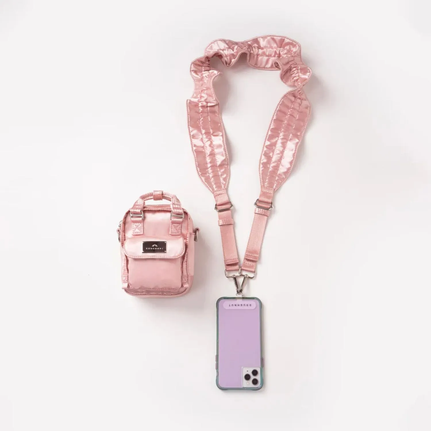 Doughnut Macaroon Tiny Girlitude Series Crossbody Bag - Rose