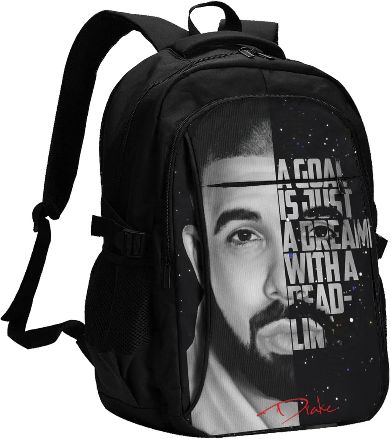Drakes Travel Fashion Laptop Backpack with USB Charging Port Business Work Backpacks Computer Bag for Men and Women