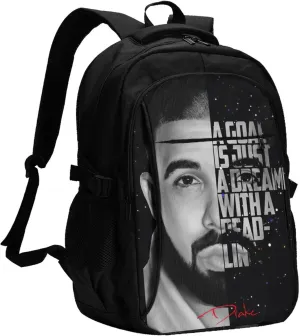 Drakes Travel Fashion Laptop Backpack with USB Charging Port Business Work Backpacks Computer Bag for Men and Women