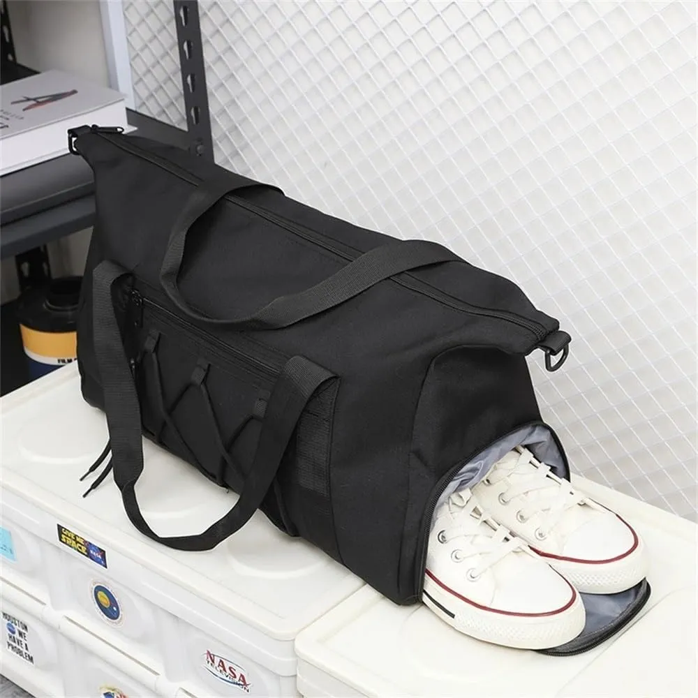Duffle Bag Travel Bag Sports Yoga Fitness Crossbody Bag Lightweight Luggage Bag for Travel, Workout(Black)