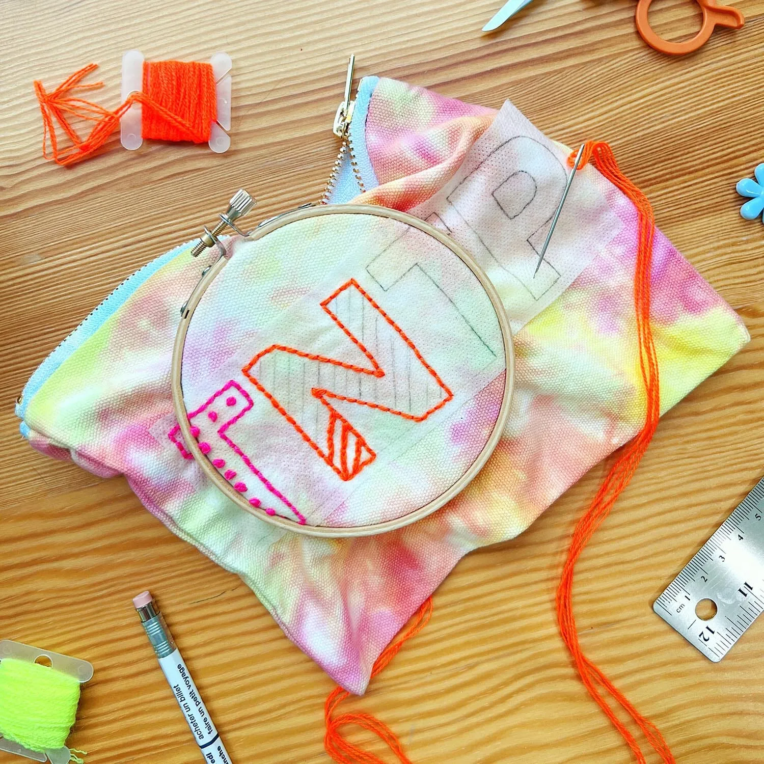 Dyeable Blank Zippered Pouch