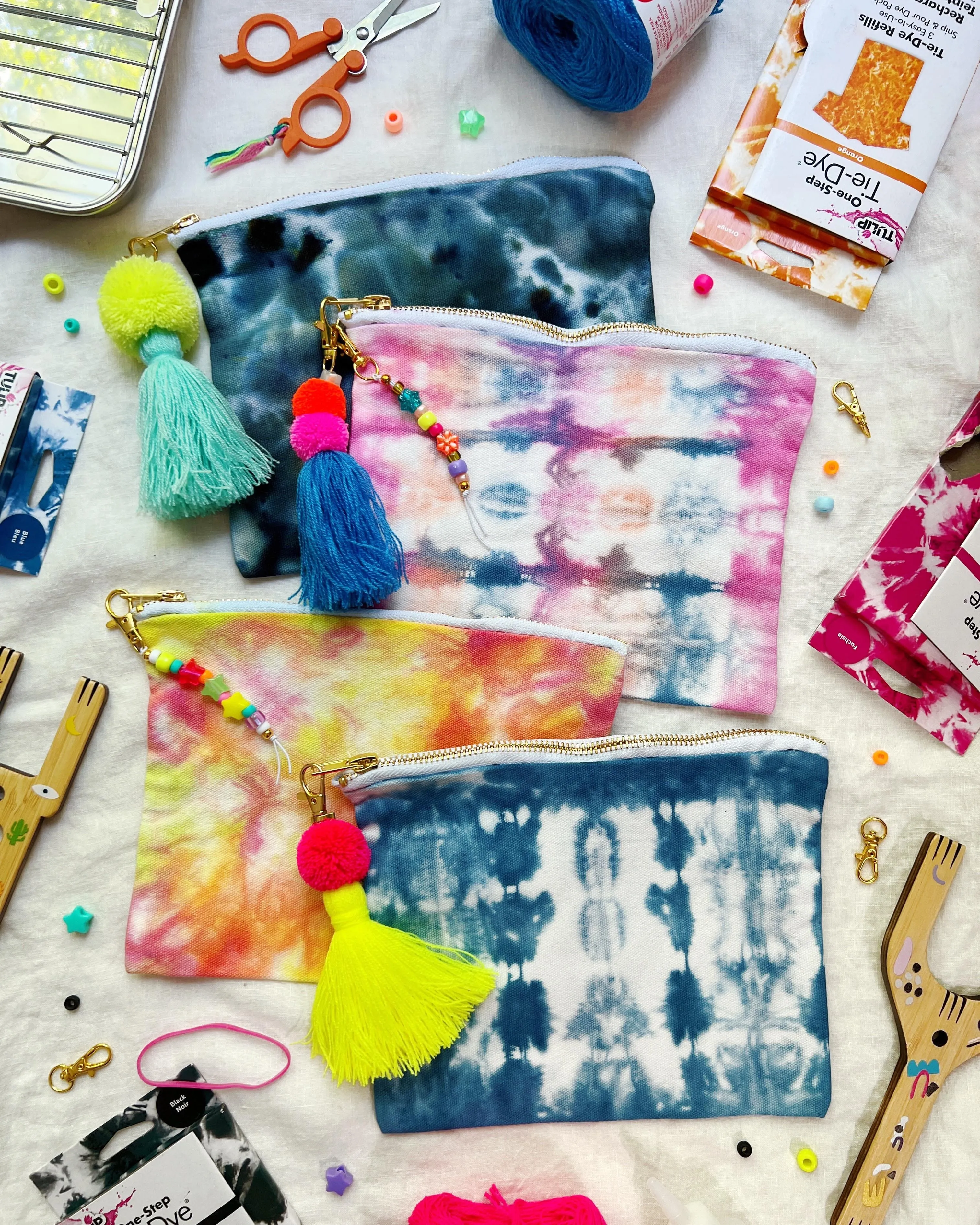 Dyeable Blank Zippered Pouch