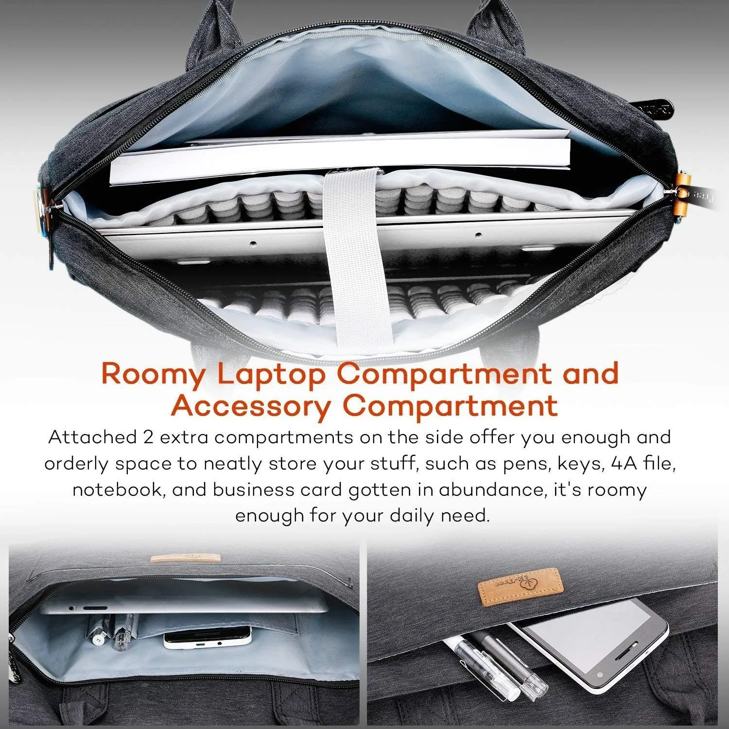 E-Tree Laptop Sleeve Handbag Shockproof Laptop Shoulder Bag Messenger Computer Carrying Case Briefcase for Men Women
