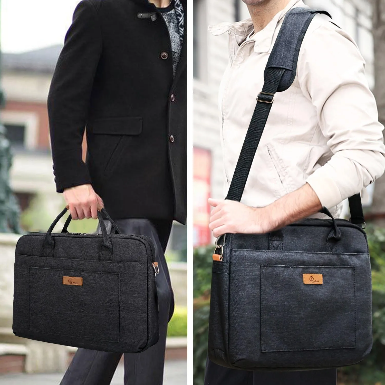 E-Tree Laptop Sleeve Handbag Shockproof Laptop Shoulder Bag Messenger Computer Carrying Case Briefcase for Men Women