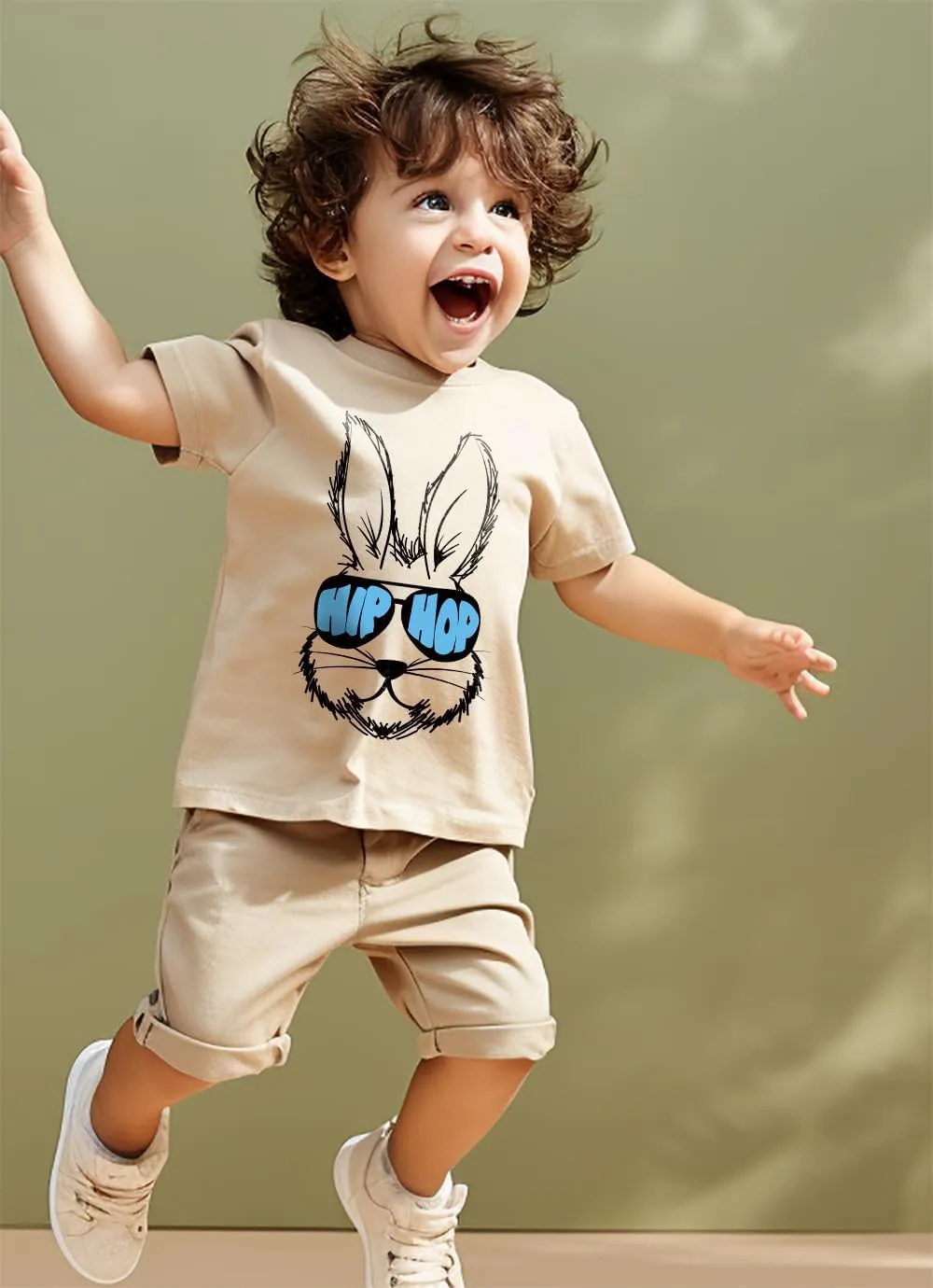 Easter Bunny Shirt for Toddler Boys Girls Kids Eggs-Track Tees Eggs Tractor T-Shirts 2-7T
