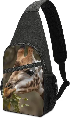 Eating Leaves Sling Bag Casual Chest Bag Crossbody Shoulder Backpack Sport Travel Hiking Daypack for Women Men
