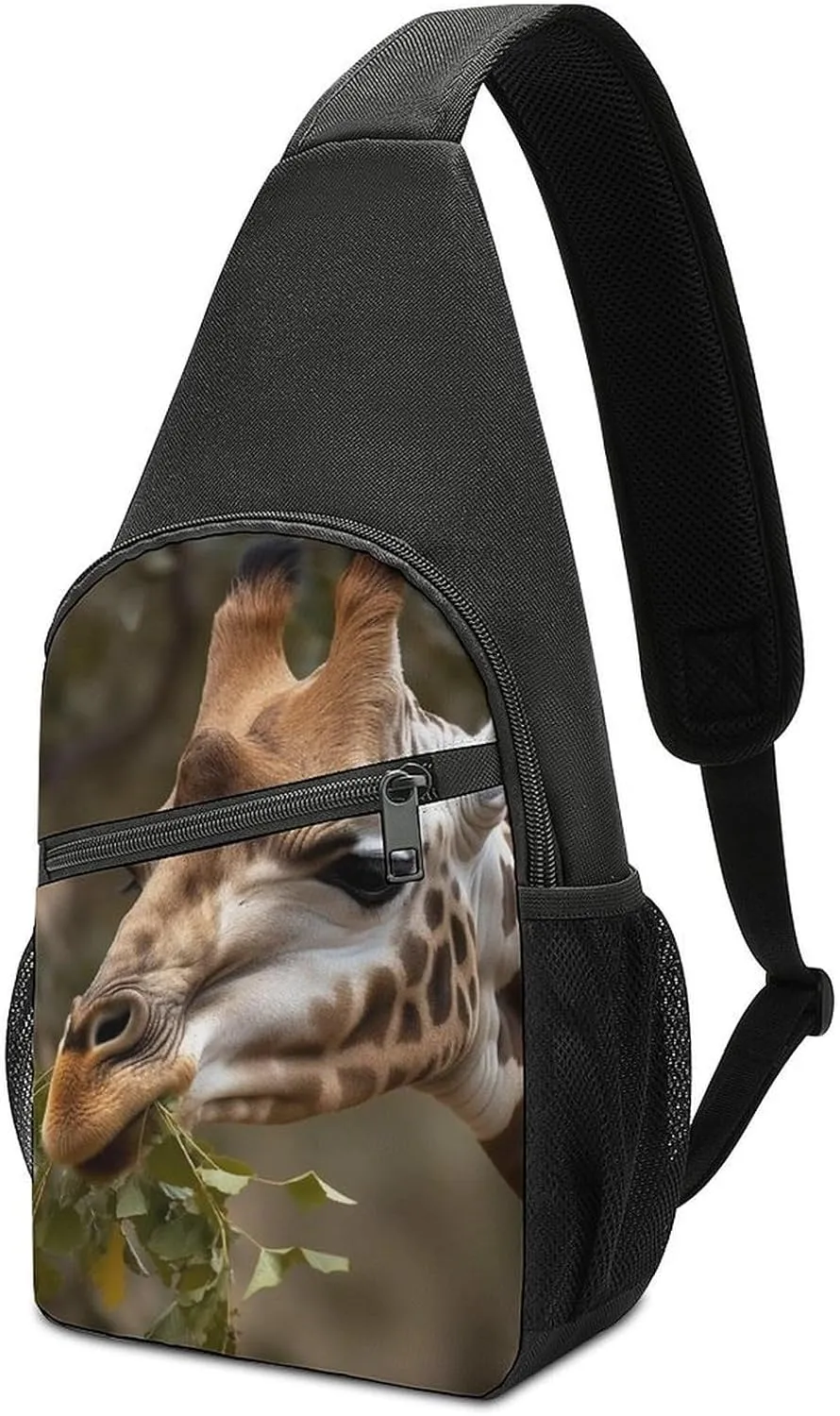 Eating Leaves Sling Bag Casual Chest Bag Crossbody Shoulder Backpack Sport Travel Hiking Daypack for Women Men