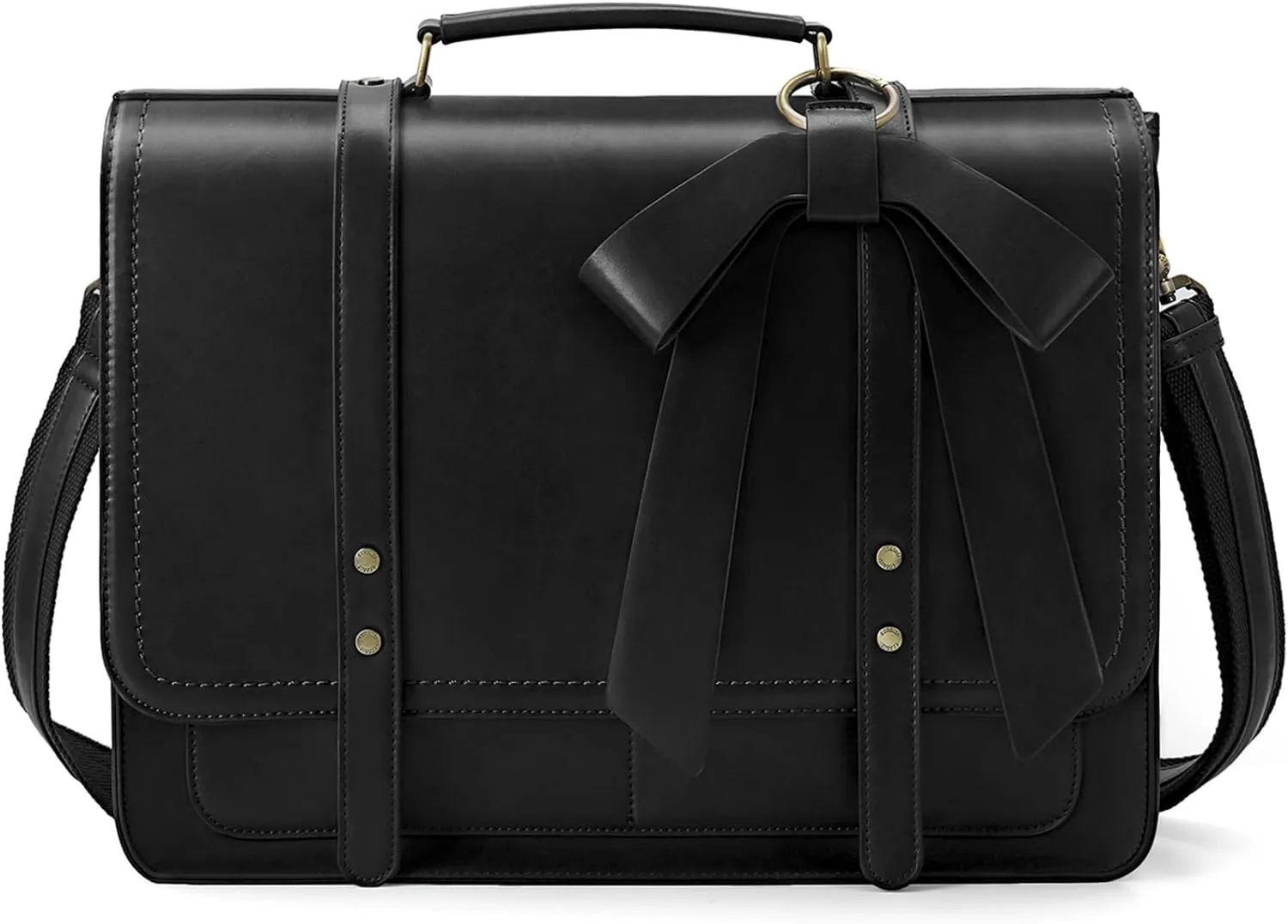ECOSUSI Women Briefcase PU Leather Laptop Bag College Satchel fit 15.6" Laptop