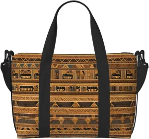 Egyptian frescoes Crossbody handbag, travel casual handbag, suitable for work, travel, fitness, tourism, women's zipper storage bag,