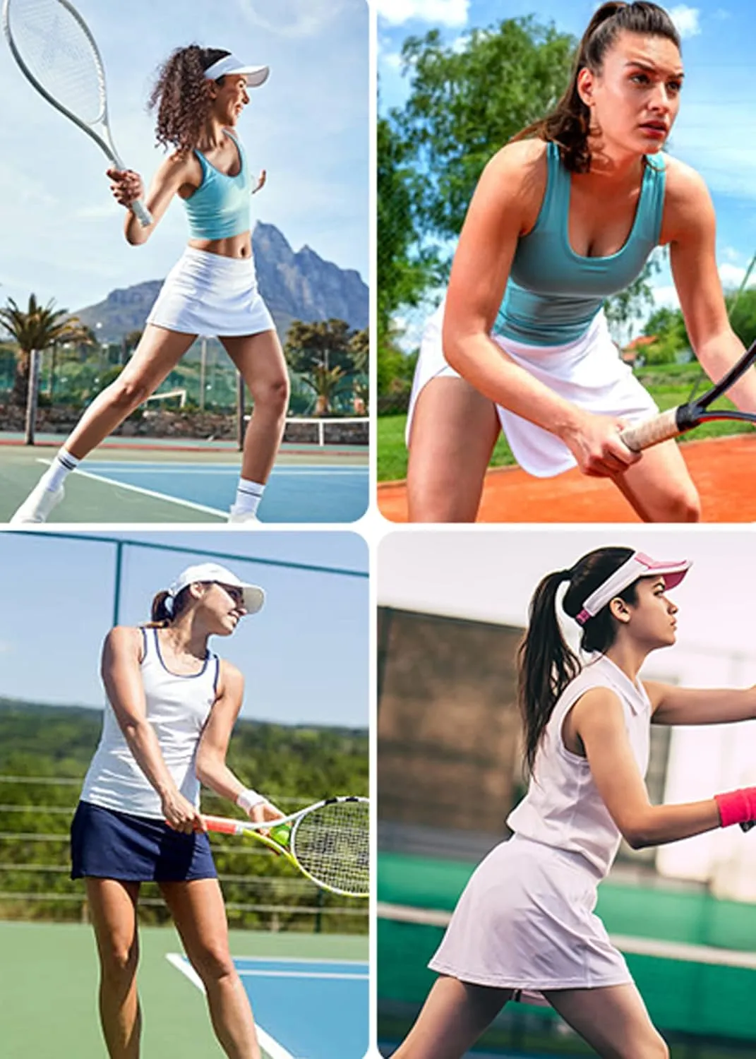 Ekouaer Women's Active Performance Skort Lightweight Skirt for Running Tennis Golf Workout Sports