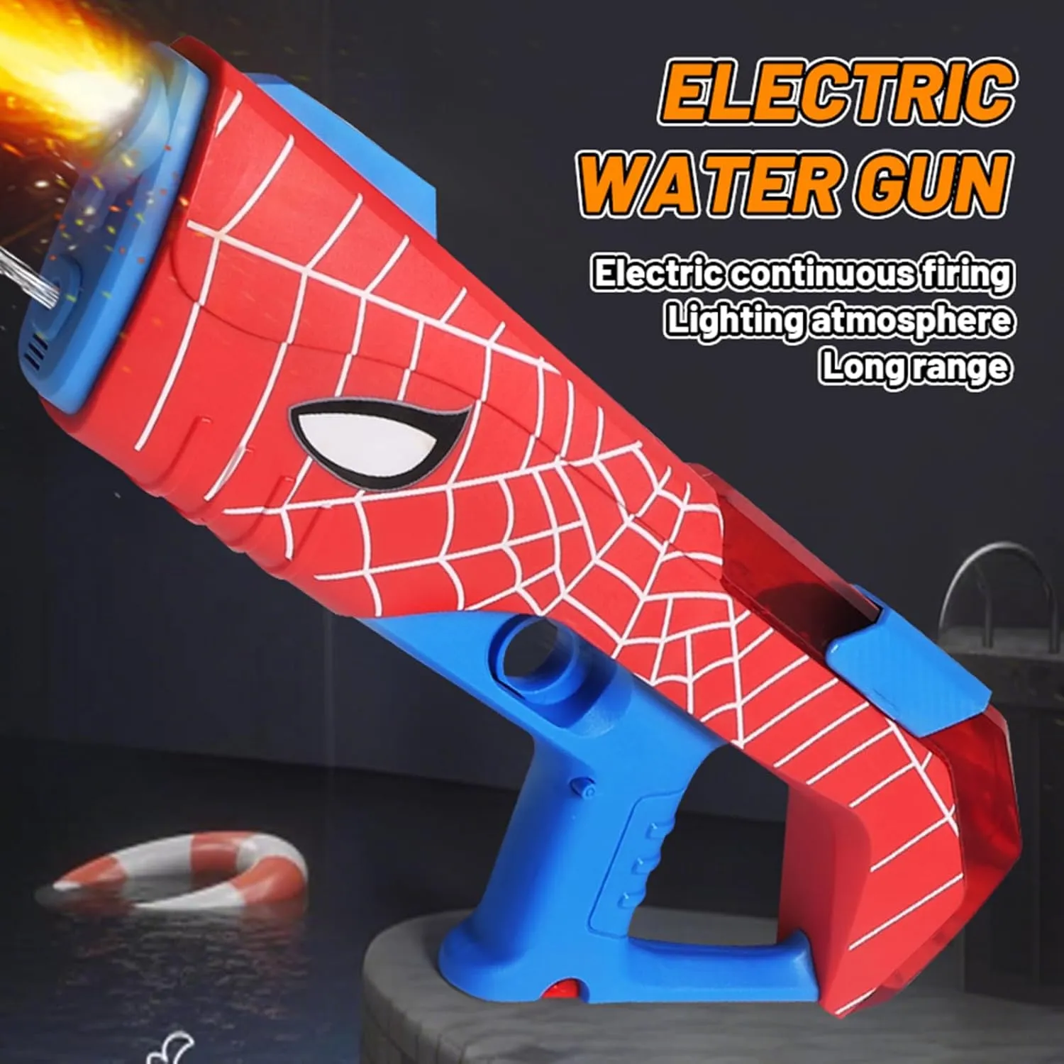 Electric Water Gun, Automatic Squirt Gun with Long Range