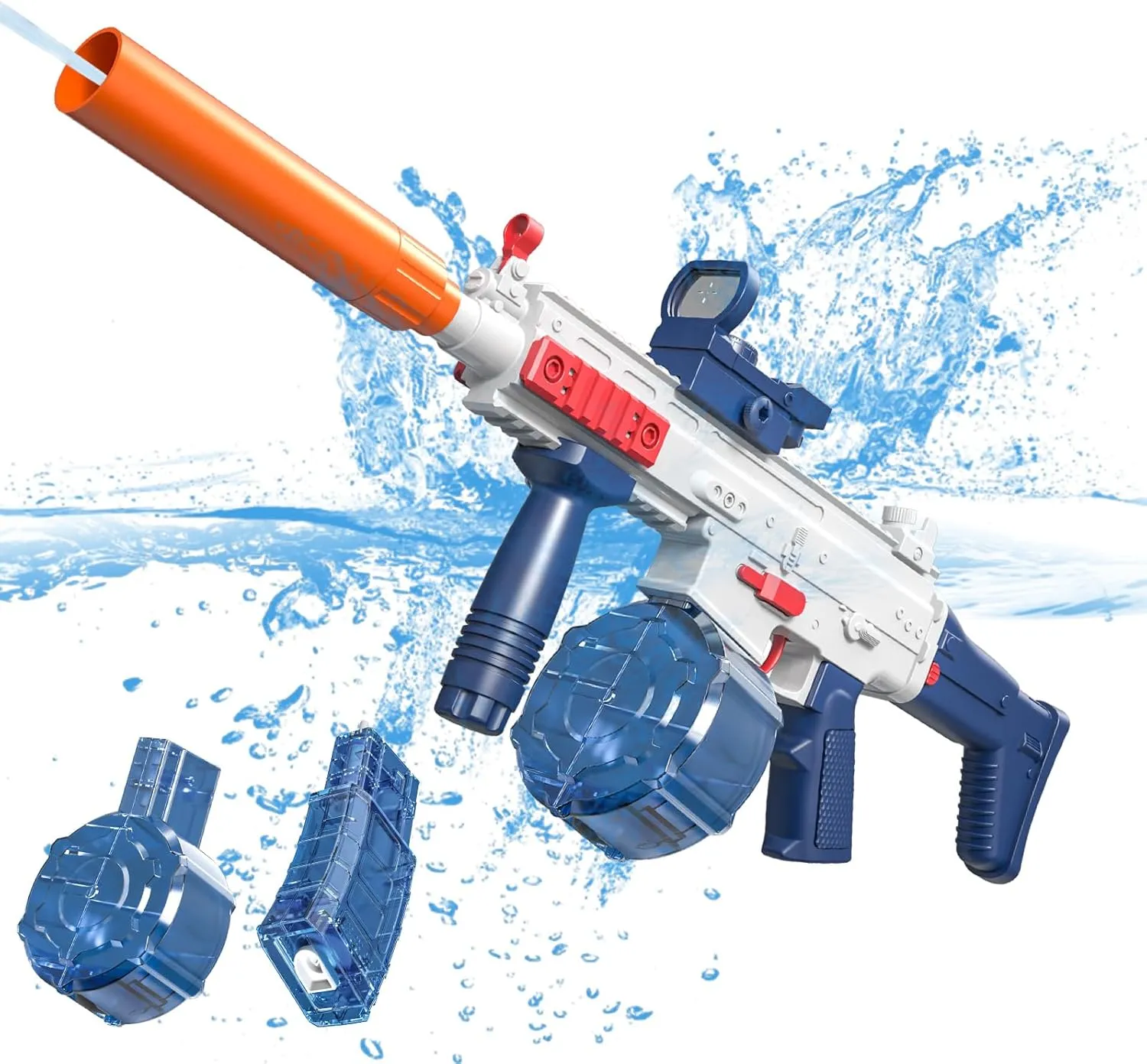 Electric Water Gun, Squirt Gun Toy for Adults Kids, Automatic Water Gun Up to 26 FT Long Range, Summer Outdoor Beach Swimming Pool Party Super Shooting Toys, Best Gift for Boys and Girls (Blue)