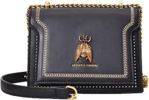 Elegant Bee Patch Crossbody Bag for Women,Vintage Bee Single Shoulder Handbag,Shoulder Bag with Metal Chain Strap.