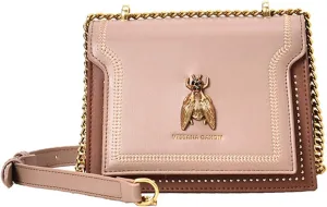 Elegant Bee Patch Crossbody Bag for Women,Vintage Bee Single Shoulder Handbag,Shoulder Bag with Metal Chain Strap.