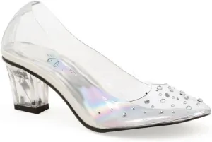 Ellie Shoes 2" Heel Clear Slipper Children's. M CLR
