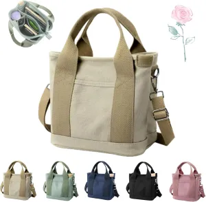 Elmyse Handbag, Elmyse Canvas Bag, Large Capacity Multi-pocket Handbag, Canvas Tote Bag Women for Office and Travel