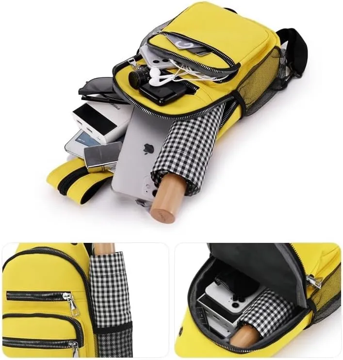 ENOPINK Nylon Crossbody Bags for Women Convertible Backpack Shoulder Bags Lightweight Purses Adjustable Straps