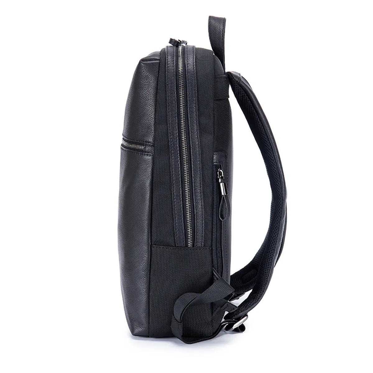 EnzoDesign Light Weight Cow Nappa Leather With Ballistic Nylon Trim 15" Laptop Business Backpack