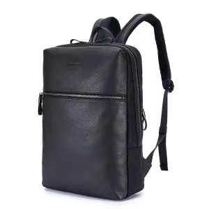 EnzoDesign Light Weight Cow Nappa Leather With Ballistic Nylon Trim 15" Laptop Business Backpack