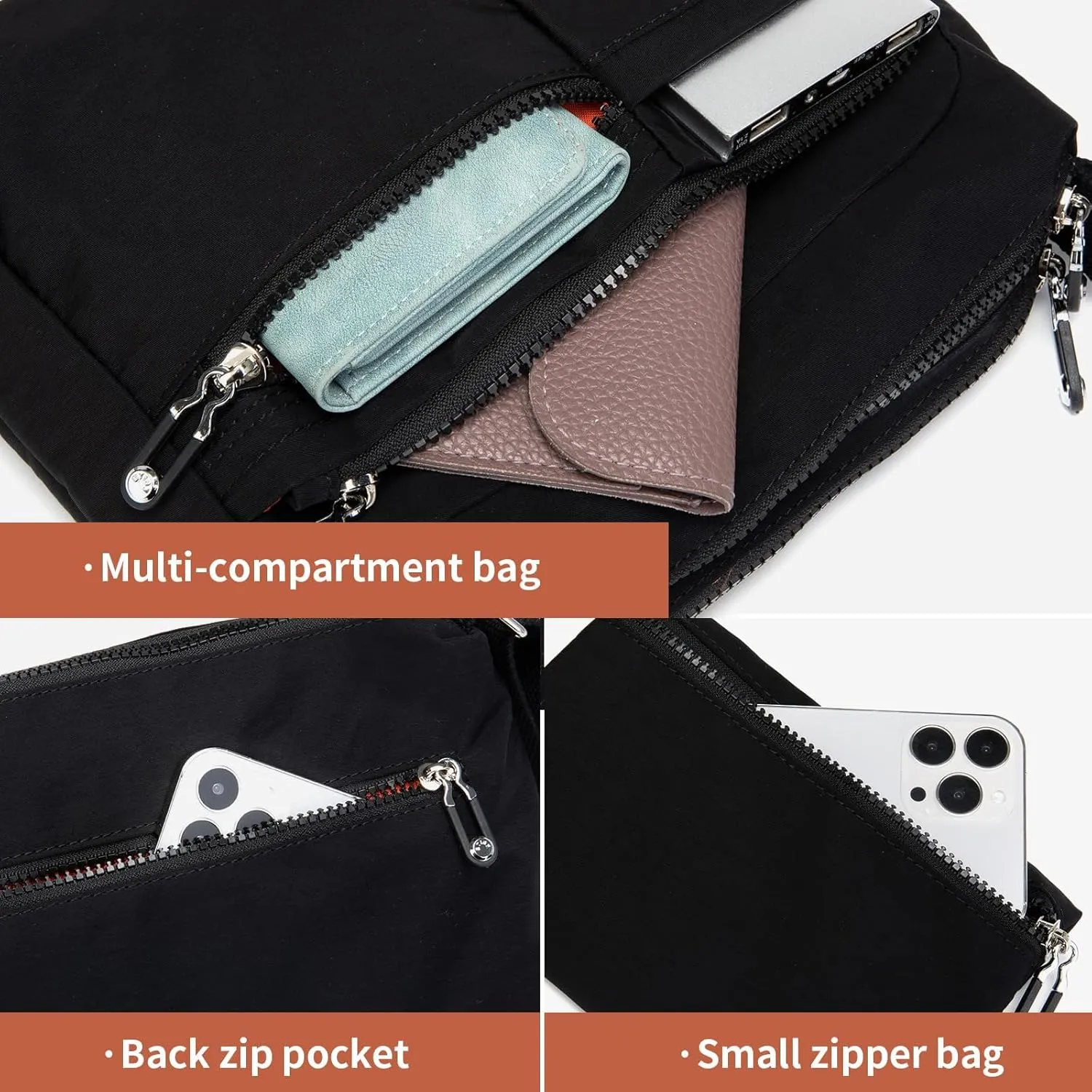 ETidy Crossbody Bag For Women Waterproof Lightweight Casual Shoulder Handbag Purse