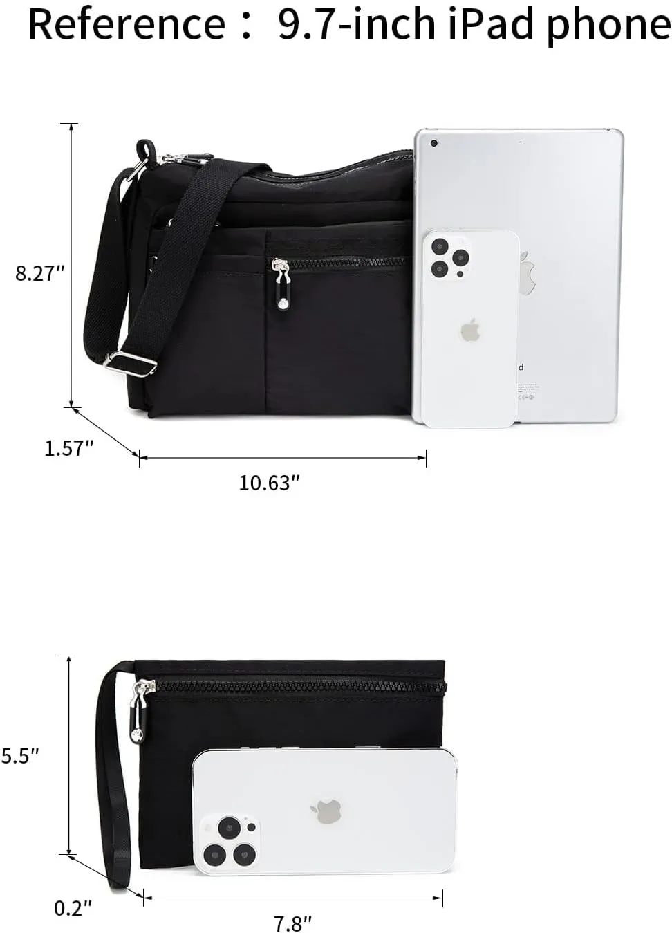ETidy Crossbody Bag For Women Waterproof Lightweight Casual Shoulder Handbag Purse