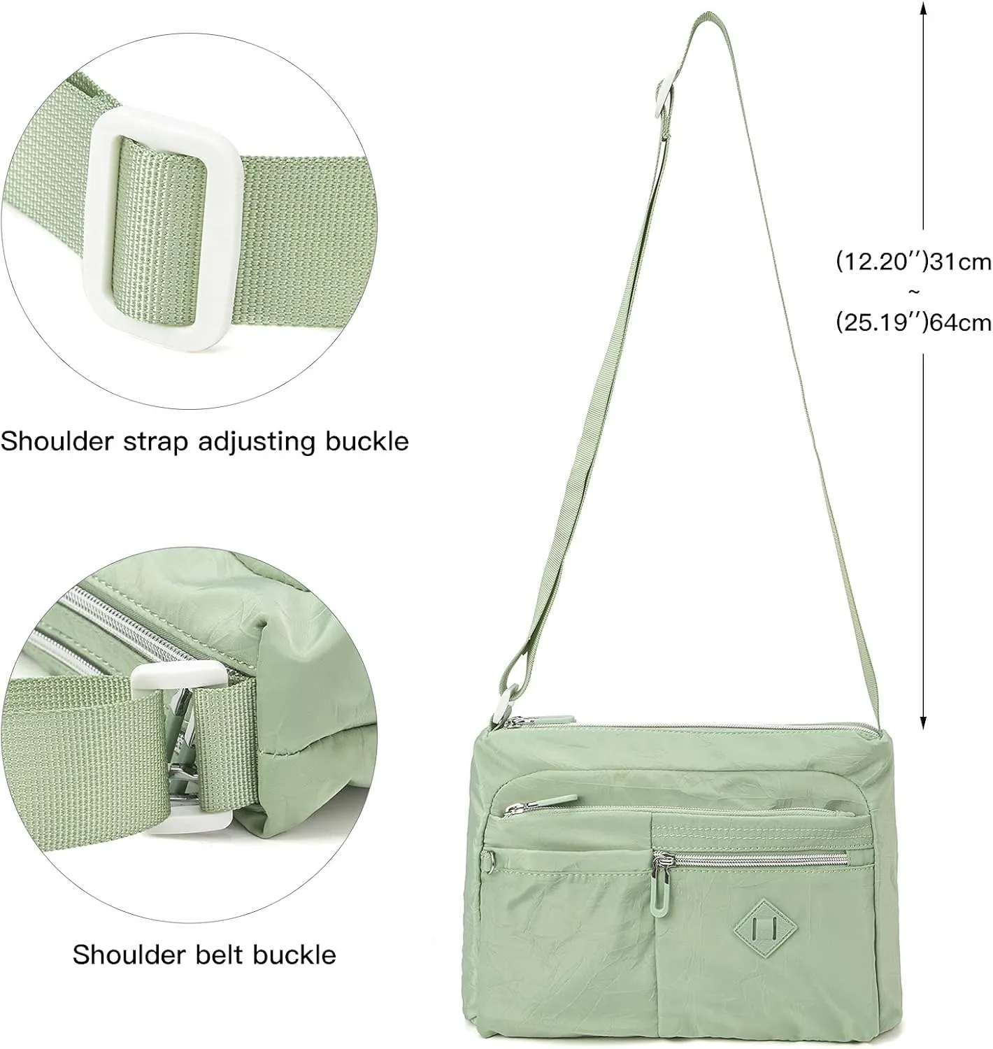 ETidy Crossbody Bag For Women Waterproof Lightweight Casual Shoulder Handbag Purse
