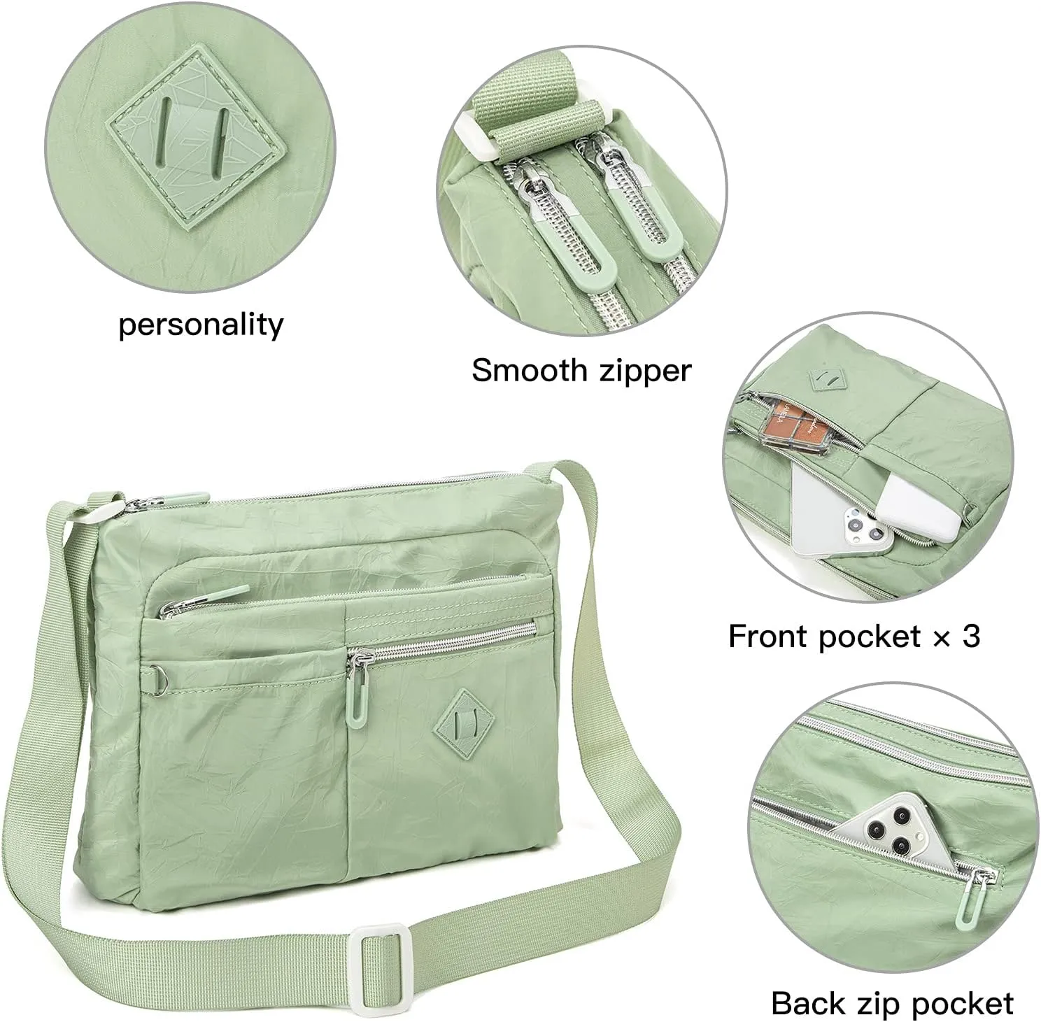 ETidy Crossbody Bag For Women Waterproof Lightweight Casual Shoulder Handbag Purse