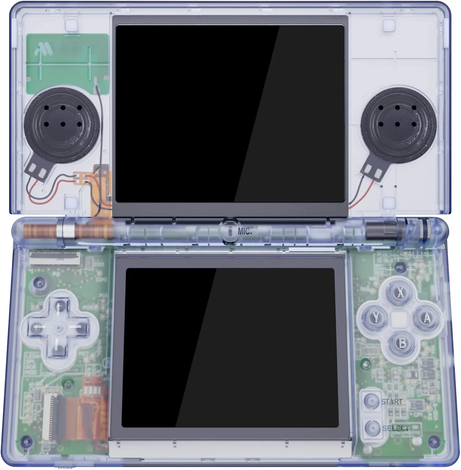 eXtremeRate Glacier Blue Replacement Full Housing Shell for Nintendo DS Lite, Custom Handheld Console Case Cover with Buttons, Screen Lens for Nintendo DS Lite NDSL - Console NOT Included