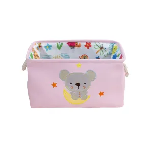Fabric Organization Storage Bag - Pink Koala Bear (Rectangle)